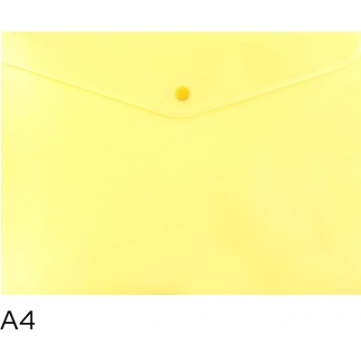 LUMA Obal spisový s klopou a drukem A4 pastel LUMA, žlutý