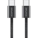 Awei Кабел AWEI за iPhone 15, черен (Awe000227)
