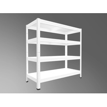 Biedrax Regál 40 x 100 x 90 cm biely 4 police