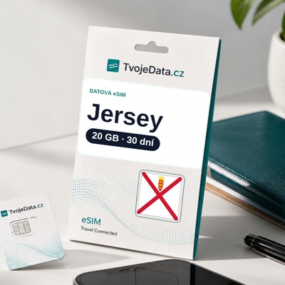 eSIM Jersey 20 GB / 29 dní