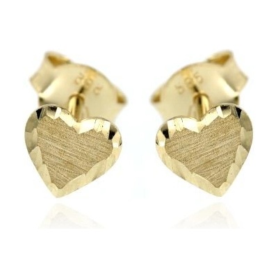 Zlatnictví U Kostela zlaté náušnice srdíčka 4073