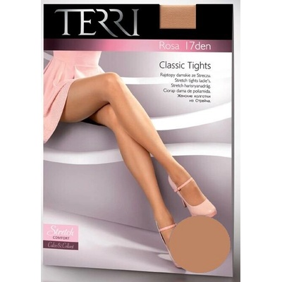 Terri ROSA 17 DEN stretchové punčochové kalhoty NATURAL TĚLOVÁ SVĚTLEJŠÍ
