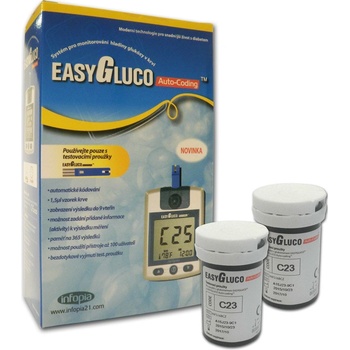EasyGluco glukometr + 50 ks proužků
