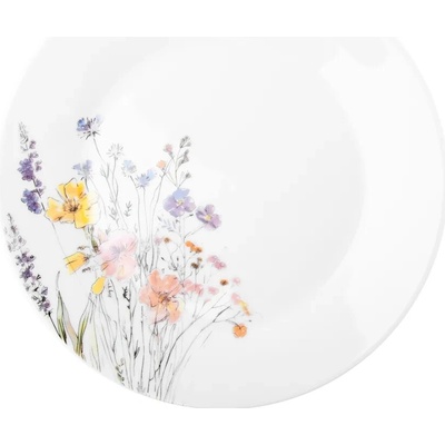 Mělký porcelánový talíř Tulya 23 cm luční kvítí