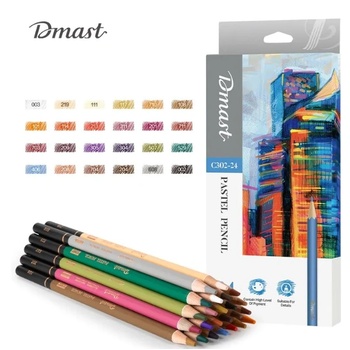 Deli Пастелни цветни моливи DELI Dmast 24 цвята