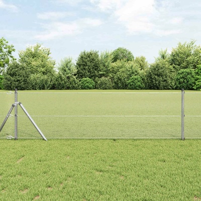 vidaXL Svařovaný drátěný plot 10000 x 60 cm Stříbrná