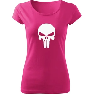 DRAGOWA дамска тениска, Punisher, розова, 150г/м2 (6487)