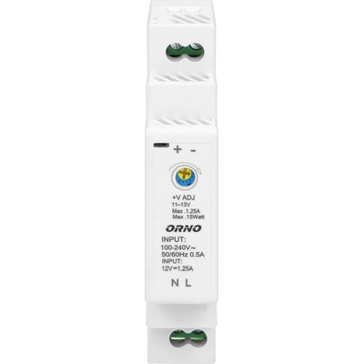ORNO 12V Zdroj na DIN lištu DC 1,25A, 15W