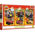 Trefl Puzzle - 3x50 - Fireman Sam Fire Station Crew Trefl 34880