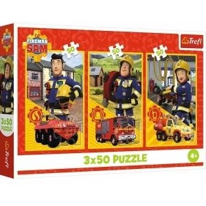 Trefl Puzzle - 3x50 - Fireman Sam Fire Station Crew Trefl 34880