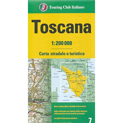 mapa Toscana 1:200 t. (Toskánsko)
