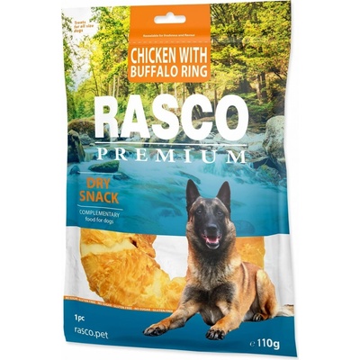 Rasco Premium byvolia koža obalená kuracím mäsom kruh 120 g