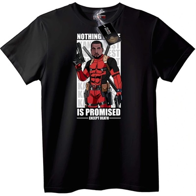 NOONEBRAND Тениска Deadpool 'Нищо Не е Обещано' - 4XL, White