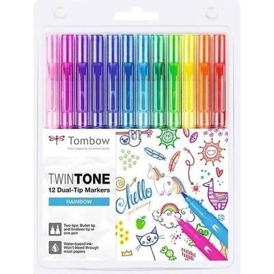 Sada oboustranných fixů TwinTone, Rainbow