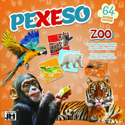 JM Pexeso v sešitu zvířátka ZOO s krabičkou a omalovánkou