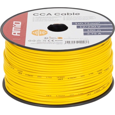 Amio 04447 Vodič reproduktoru jednožilový CCA 1x0.75mm2 100m