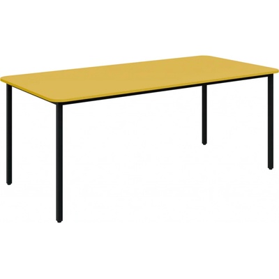 JSBR 190 N jídelní stůl kovová podnož černá deska 18 mm 1900 x 900 mm žlutá odio