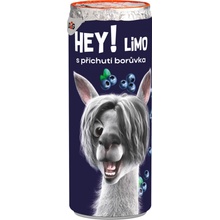 HEY! LIMO sycený nápoj s příchutí borůvka 250 ml