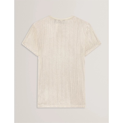 Ted Baker Тениска Ted Baker Women's Metallic Slim Fit T-Shirt - Gold