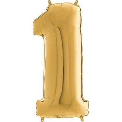Grabo Nafukovací balónik číslo 1 zlatý 66 cm