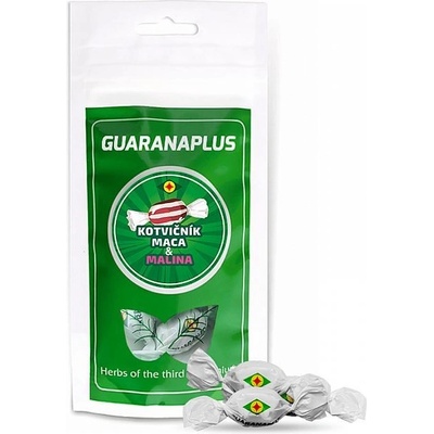 Guaranaplus Kotvičník Maca / Malina bonbony 70 g