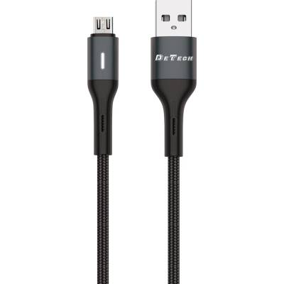 DeTech Кабел за данни DeTech DE-C38M, Micro USB, 1.0m, Черен - 40197 (40197)