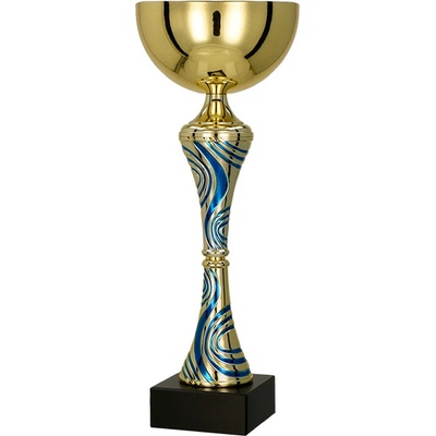 Kovový pohár Zlato-modrý 27,5 cm 10 cm – Zboží Dáma