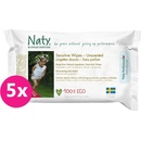 ECO BY NATY Ubrousky vlhčené cestovní neparfumované Sensitive Eco 5 x 20 ks