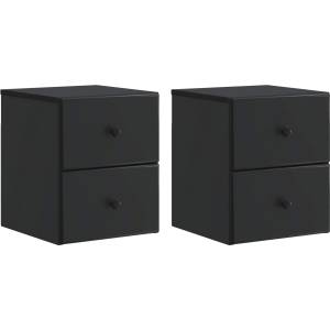 vidaXL Спален шкаф с монтаж на стена 2 бр. Черно 34, 5 x 33 x 40 см (899148)