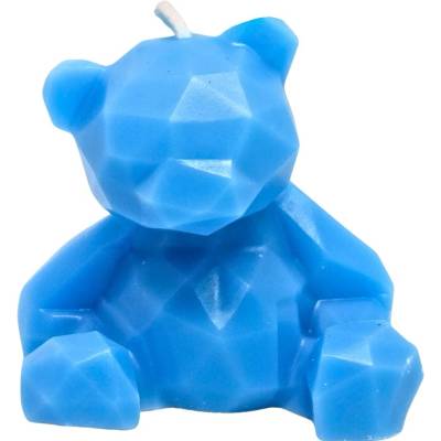 Svíčkománie3D Low-poly méďa modrá 55 g