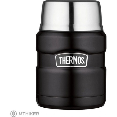 Thermos Termoska na jídlo se šálkem a skládací lžící 470 ml matná černá