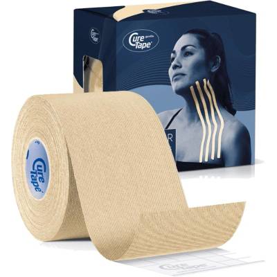 CureTape® Gentle фиксираща лента за чувствителна кожа боя Beige 5 м