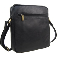 Grosso kožená pánská crossbody taška 23 5x26x6 cm černá