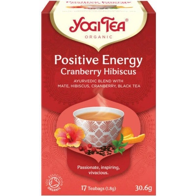 Yogi Tea čaj Pozitívna Energia Brusnice Ibištek 17 n.s.