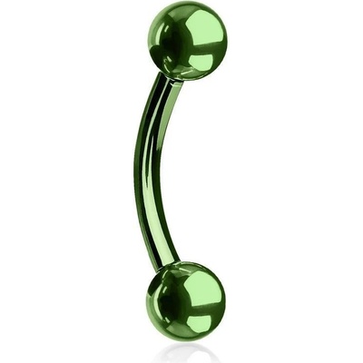 Šperky4U piercing do obočí zelená OB01046G-1610