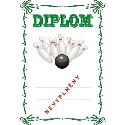 Bowling diplom A4 č.8 – Zboží Dáma