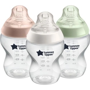 Tommee Tippee Комплект бебешки бутилки, 260 мл, различни цветове, 3 бр (tti053025)