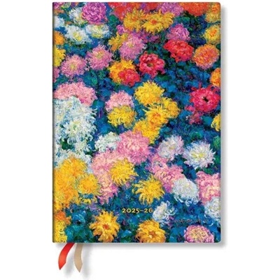 Paperblanks Планер Monet Chrysanthemums, Midi, хоризонтален, (1570181385)