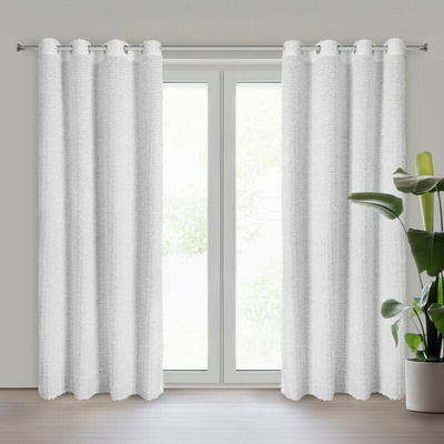 Takoy EVA MINGE hotový závěs TIFFANY z šifonové látky zdobený mohérovou nití a jemnými volány 135 x 250 cm-HF-459657 | 135 x 250 cm