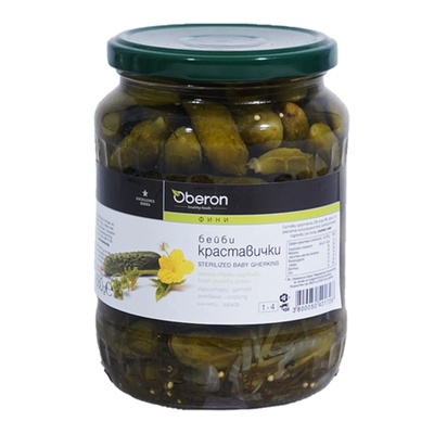 OBERON Бейби корнишони 680г