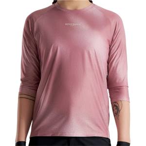 PEPPERMINT Дамска фланелка с къс ръкав за колоездене Peppermint Women's Trail 3/4 Jersey Cycling jersey - Blend Blush - размер XS (156-2717-0111)