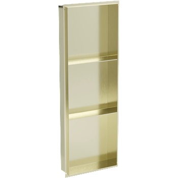 Mexen X-Wall-NR нишова лавица без ръб с лавица 90 x 30 см, златна четкована - 1951903010S (1951903010S)