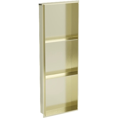 Mexen X-Wall-NR нишова лавица без ръб с лавица 90 x 30 см, златна четкована - 1951903010S (1951903010S)