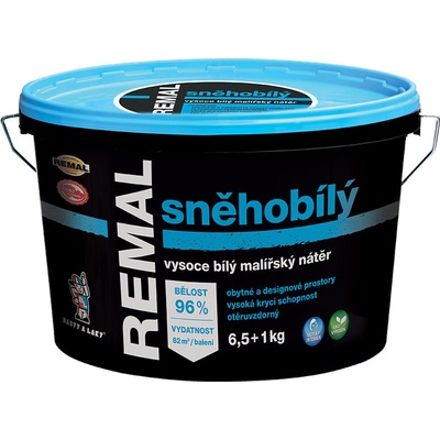 Remal Snehobiely Tónovateľná interiérová maliarska farba, biela - belosť 96%, 1kg