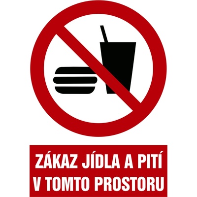 Grafiko | Zákaz jídla a pití - Text obrázku (tabulka s vlastním textem), Materiál Hliník, Rozměr 210x148mm