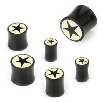 Šperky4U plug od ucha hvězda PL01074-16