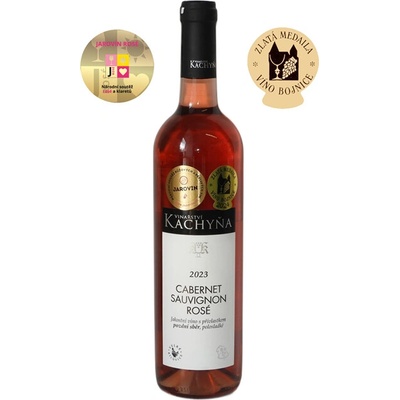 Vinařství Kachyňa Cabernet Sauvignon rosé polosladké růžové 2023 11,5% 0,75 l (holá láhev)