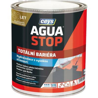 Ceys AGUA STOP Hydroizolační hmota Totální bariéra, 1 kg, šedá 42902831