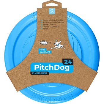 PitchDog Hračka penový lietajúci disk modrý 24 cm