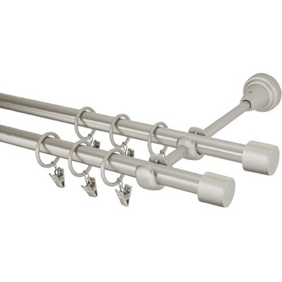 HEBR Garnýž Válec double chrom mat dvojitá 220 cm